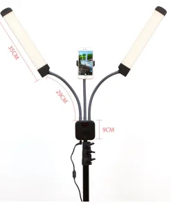 luz de doble brazo tamaño