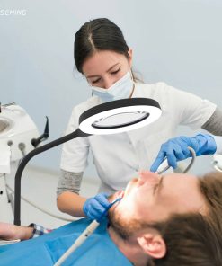 seming 10-Zoll-Lupenringlampenanwendung beim Zahnarzt