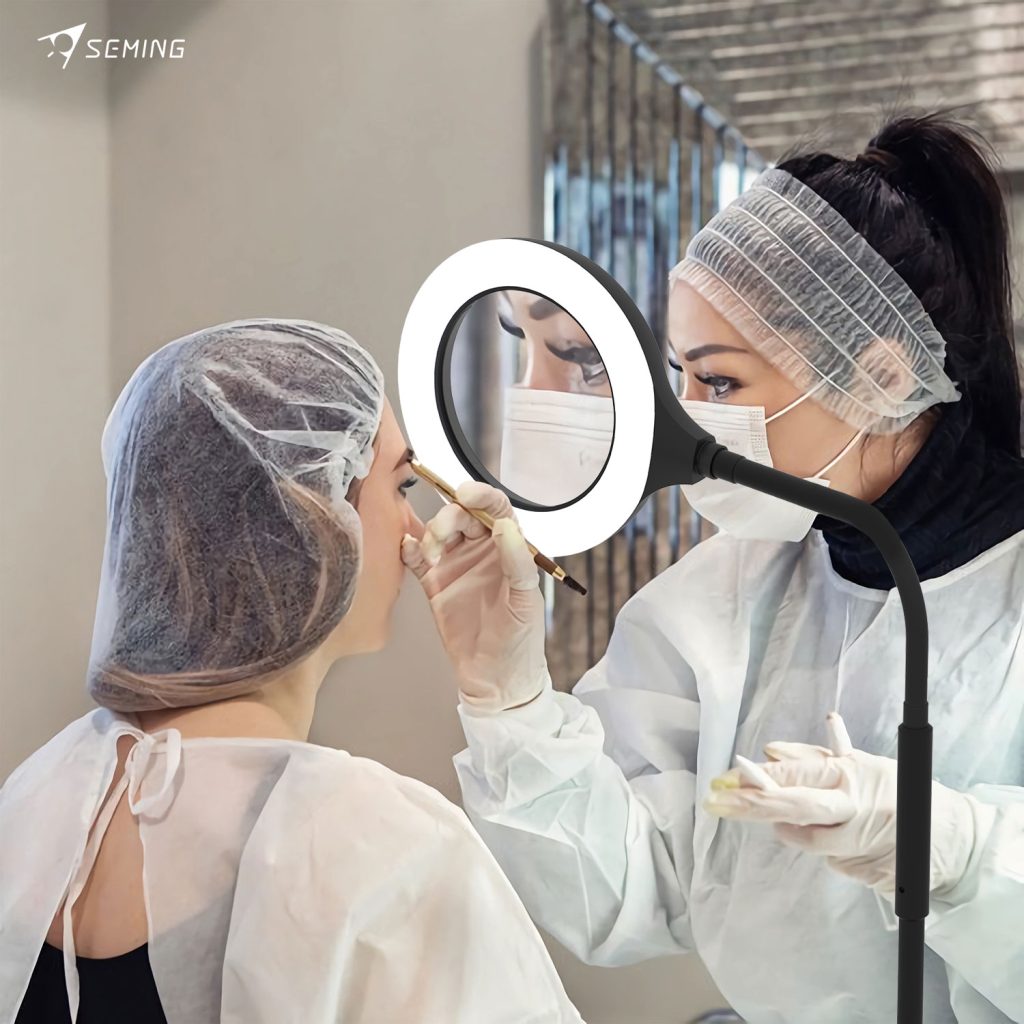 Application de lampe à anneau grossissant Seming de 10 pouces　maquillage
