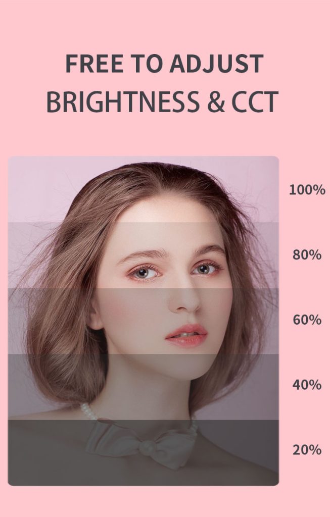 Anneau lumineux pliable pour selfie de 18 pouces pour le maquillage