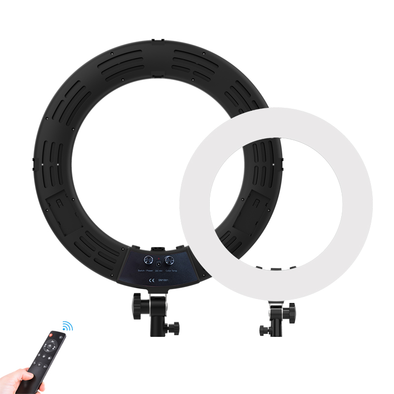 Anillo de luz de 18 pulgadas para selfies, ideal para maquillaje y videos
