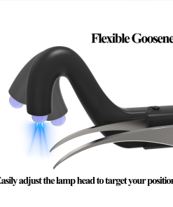 pinzetta lampada uv a collo d'oca flessibile per la posizione di destinazione delle extension uv per ciglia