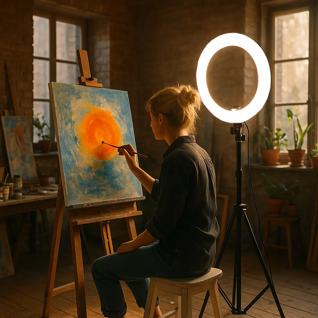 lumière d'artiste lumière circulaire pour le travail d'artiste