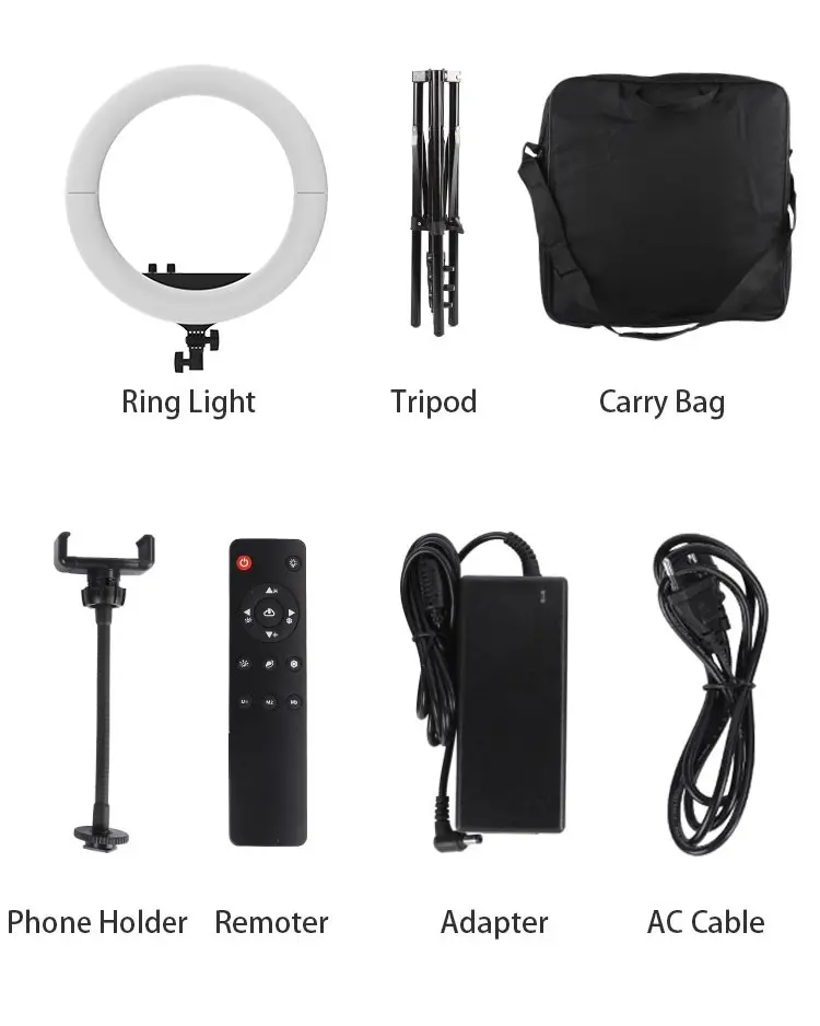 SM206 18 inch foldable ring light kit