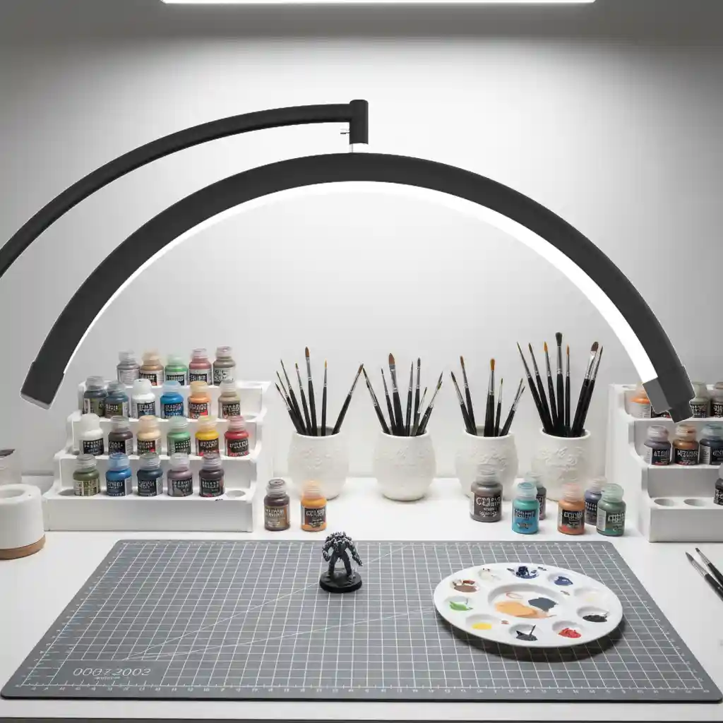 half moon light for miniature paint