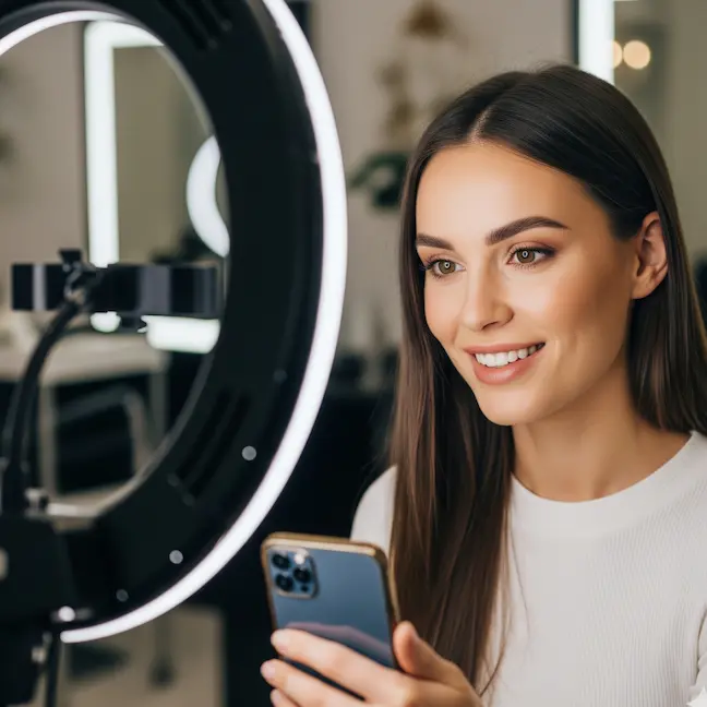 luce ad anello per il trucco