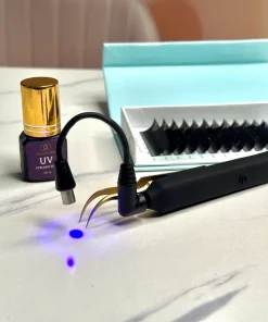 Espositore da tavolo SM253 con luce UV per ciglia