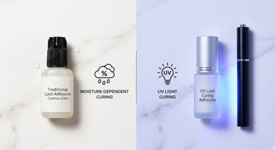 Lampe UV pour cils permettant d'accélérer le processus d'extension des cils