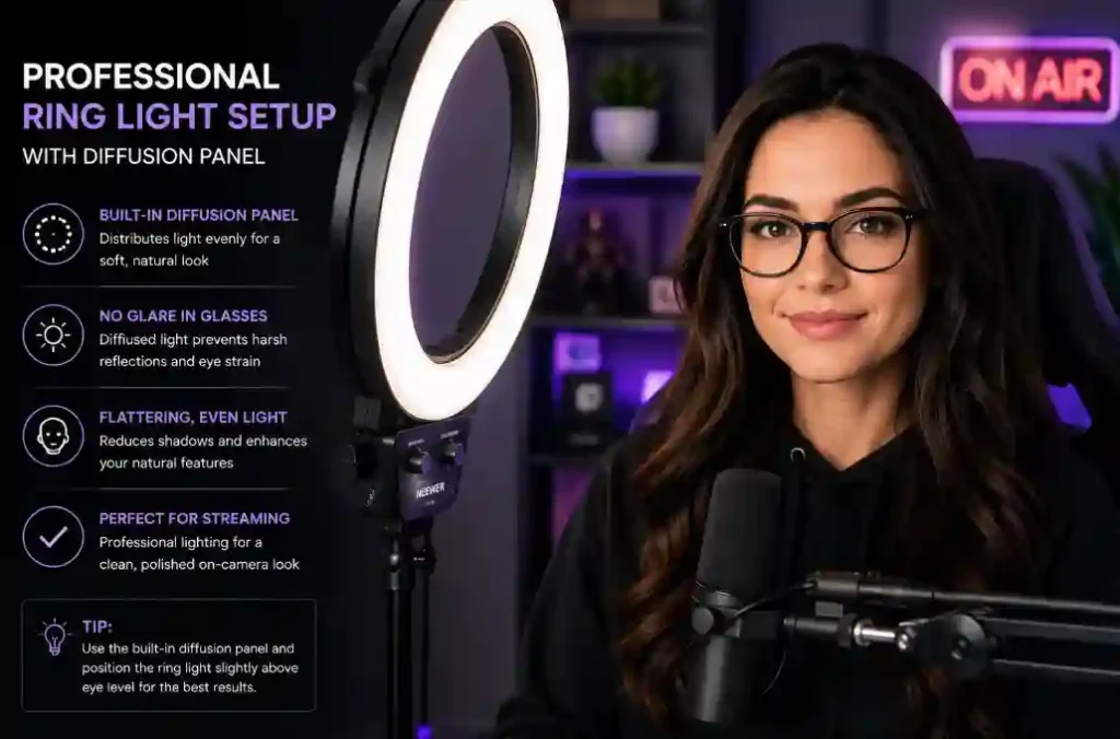 Professional ring light setup