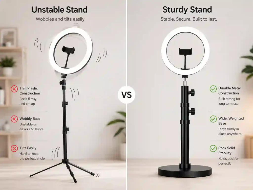 two ring light stands
