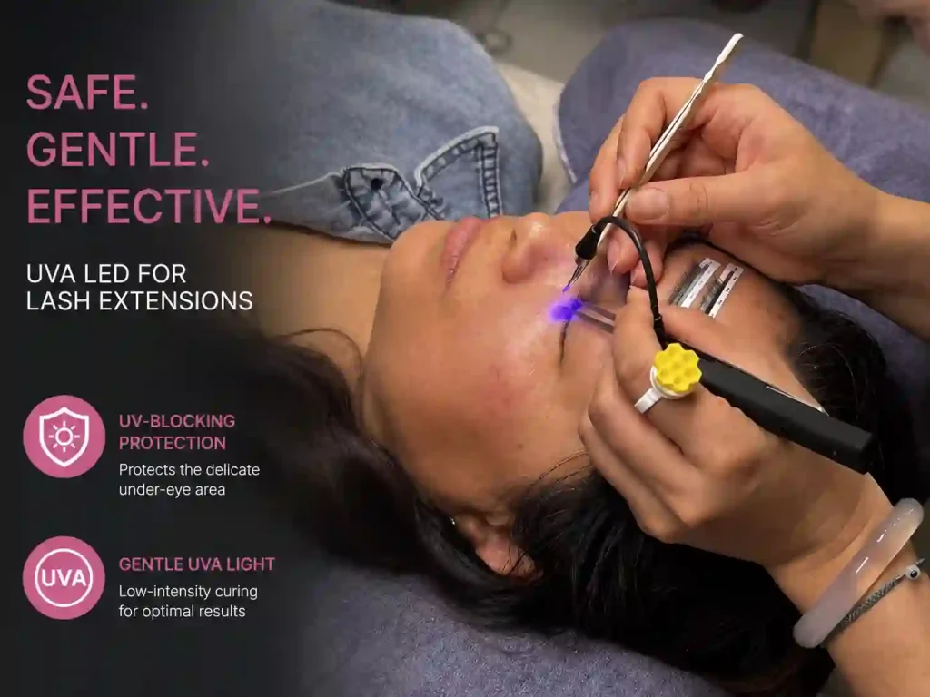 LED light in use