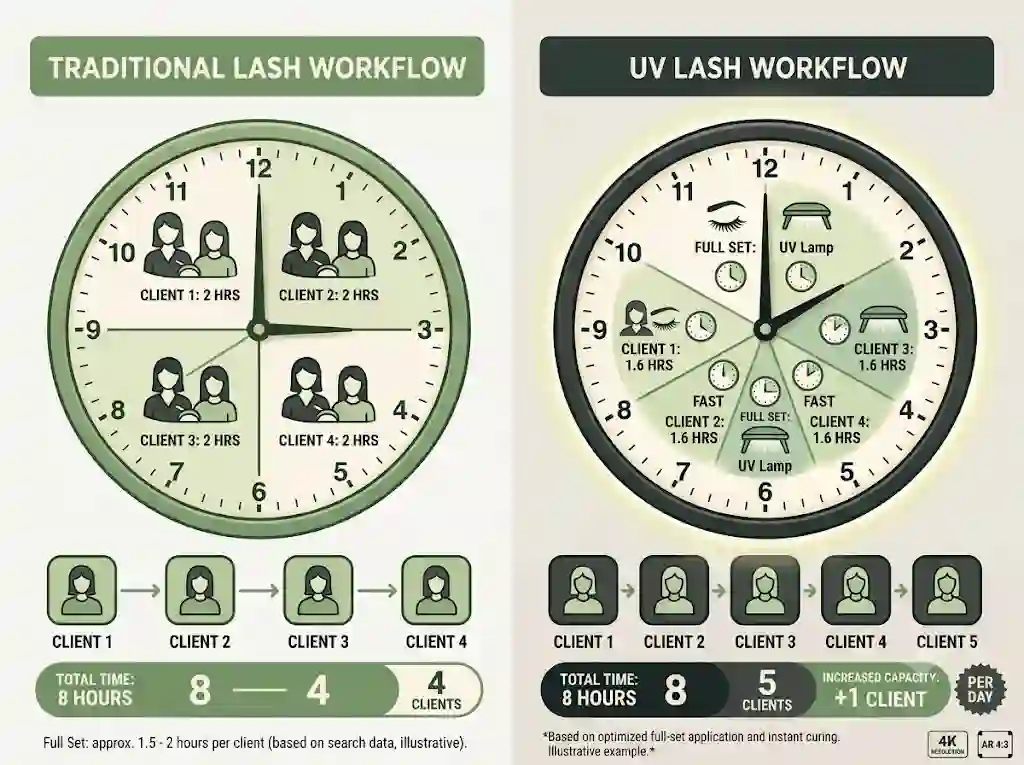 traditional workflow vs UV workflow