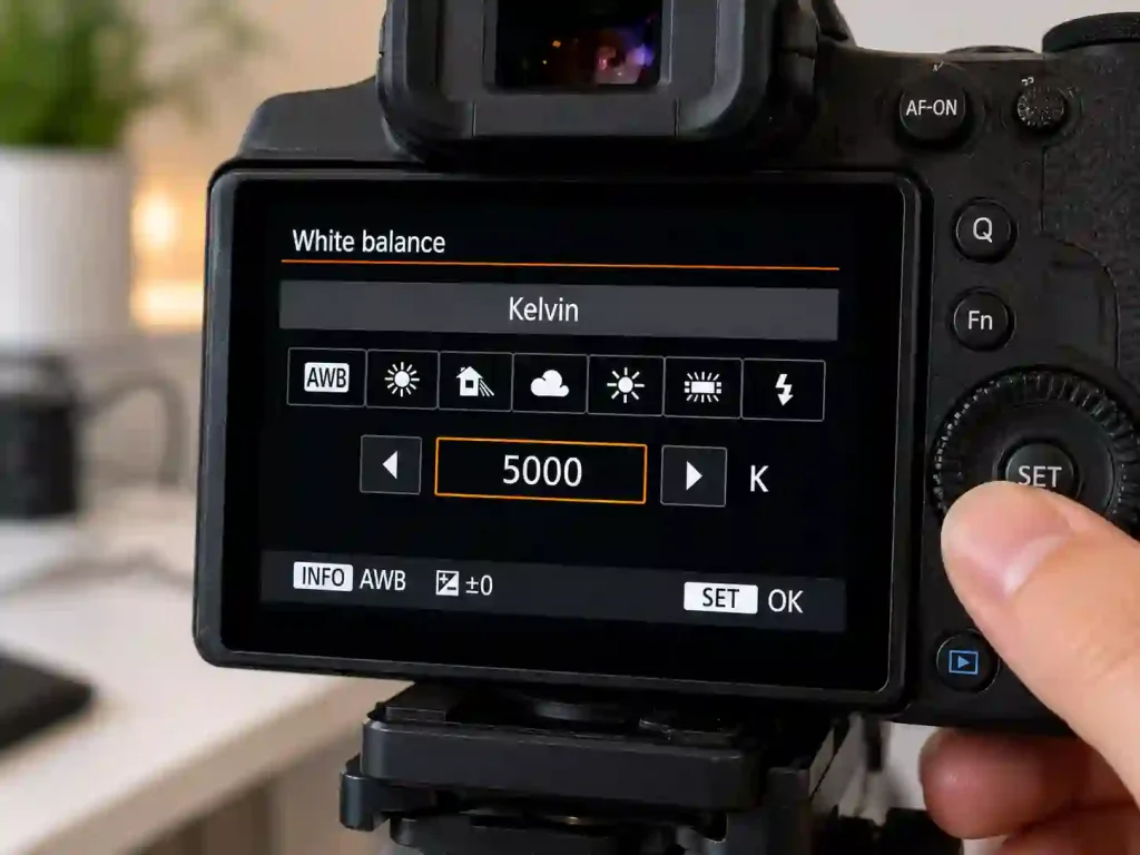 white balance setting at 5000K