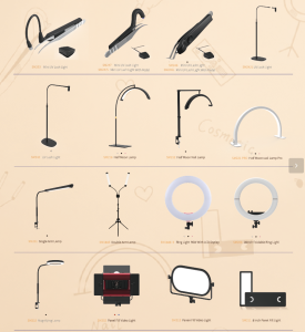 Seminglight product lineup for Cosmoprof Asia 2026: UV lash, half moon, arm, ring, magnifying and panel lights